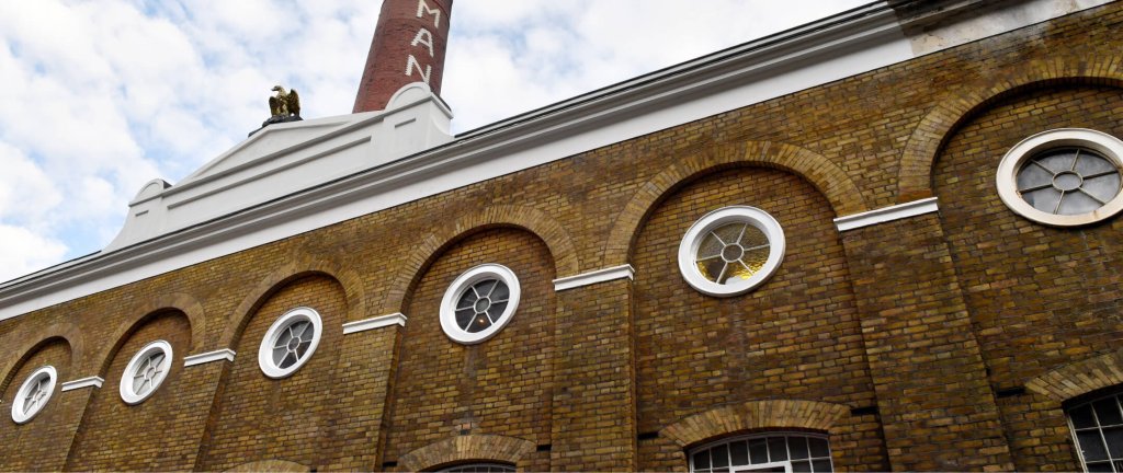 The outside of the Trueman Brewery