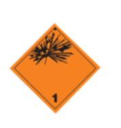explosive package sign